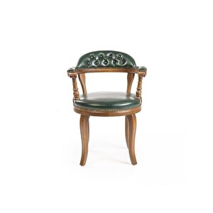 Majesta Classic Ahşap Sandalye Yesil Natürel