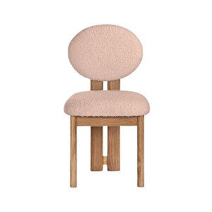Coco İskandinav Teddy Natural Ahşap Bohem Sandalye