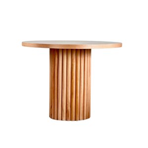 Perge İskandinav Natural Ahşap Masa Sandalye Takımı 90x90 Natural