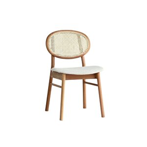 Bergama İskandinav Natural Ahşap Masa Sandalye Takımı 90x90