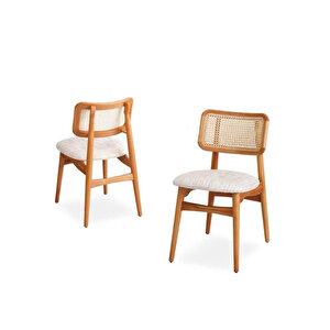 Tetra İskandinav Natural Ahşap Masa Sandalye Takımı 100x100