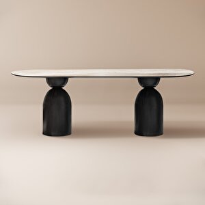 İmperial İtalyan Still Oval Ahşap Yemek Masası 80x180