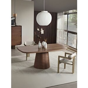 Castella İtalyan Still Oval Ahşap Yemek Masası 100x180 Ceviz