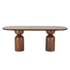İmperial İtalyan Still Oval Ahşap Yemek Masası 80x180