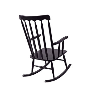 Dakota Rocker Amerikan Retro Ahşap Sallanır Sandalye Siyah