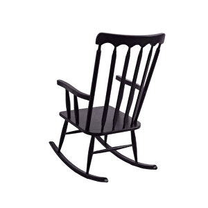Dakota Rocker Amerikan Retro Ahşap Sallanır Sandalye Siyah