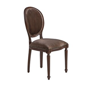 Madalyon Ahşap Sandalye Koyu Ceviz