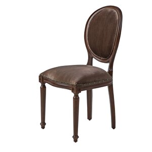 Madalyon Ahşap Sandalye Koyu Ceviz