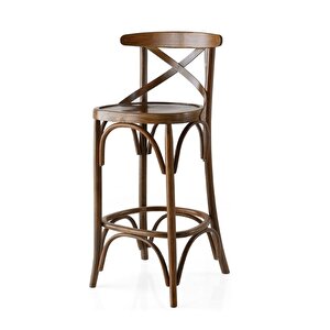Thonet Ahşap Bar Sandalyesi Ceviz