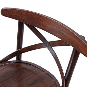 Thonet Ahşap Bar Sandalyesi Koyu Ceviz