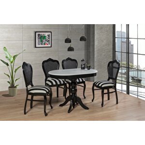 Rika Baba Ayak Oval Açılır Masa 90x130