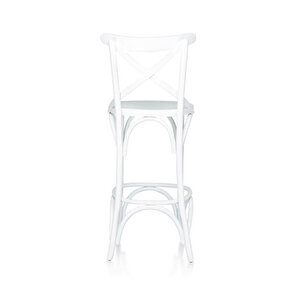 Thonet Ahşap Bar Sandalyesi Beyaz
