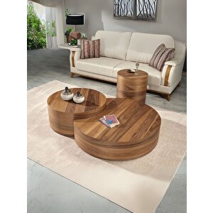Walnut Ceviz Orta Sehpa Takımı Ceviz