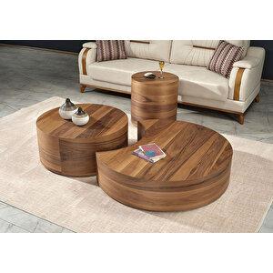 Walnut Ceviz Orta Sehpa Takımı