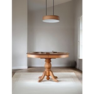 Rika Baba Ayak Oval Açılır Masa 90x130 Natural