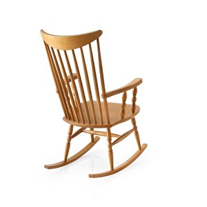Willlow Rocker Ahşap Sallanır Sandalye Natural
