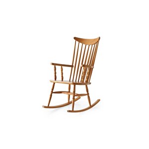 Willlow Rocker Ahşap Sallanır Sandalye Natural