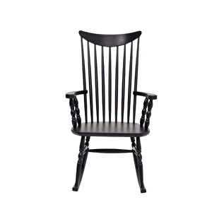 Willlow Rocker Ahşap Sallanır Sandalye Siyah