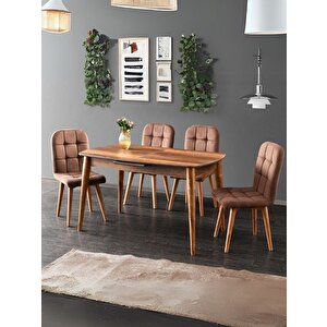 Ludovica Fransız Retro Still Açılır Ceviz Yemek Masası 90x170 Ceviz