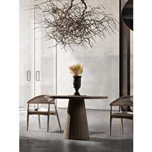 Verona Meşe Ahşap Yemek Masası 100x100 Ceviz-Ceviz