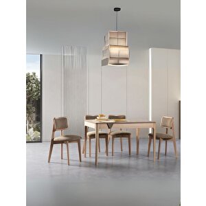 Urbanis Açılır Yemek Masası 120'lik Natural