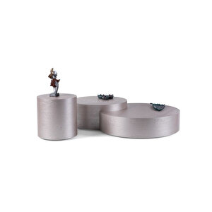 Walnut Orta Sehpa Takımı Silver