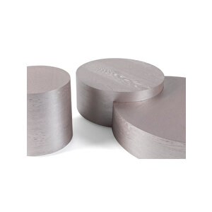 Walnut Orta Sehpa Takımı Silver