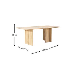 Nomada Ahşap Yemek Masası 95x180