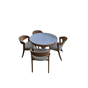 Lindon Baba Ayak Yuvarlak Açılır Masa 90x90
