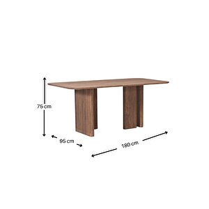 Nomada Ahşap Yemek Masası 95x180