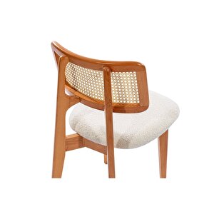 Niyegara İskandinav Natural Ahşap Masa Sandalye Takımı 90x130