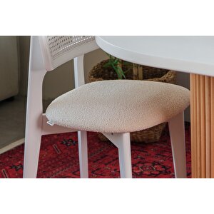 Niyegara İskandinav Natural Ahşap Masa Sandalye Takımı 90x130