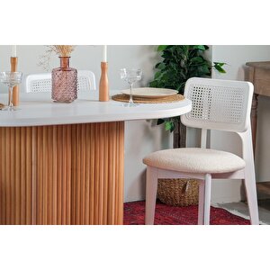 Niyegara İskandinav Natural Ahşap Masa Sandalye Takımı 90x130
