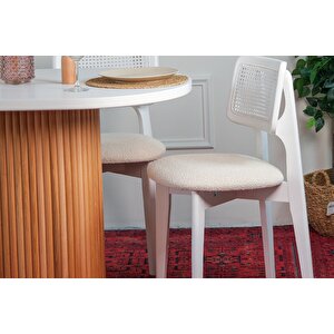 Niyegara İskandinav Natural Ahşap Masa Sandalye Takımı 90x130