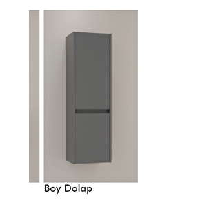 Bosna Boy Dolabı 40 Cm Antrasit