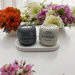 File Desenli Sandal Kokulu %100 Doğal Soya Mumu