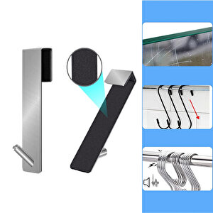 Microcase   Taşınabilir  Paslanmaz Çelik Metal Banyo Duşakabin Mutfak Vb. Alanlar Için Dikey Askılık-al4836 2 Adet