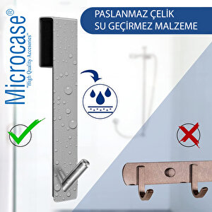 Microcase   Taşınabilir  Paslanmaz Çelik Metal Banyo Duşakabin Mutfak Vb. Alanlar Için Dikey Askılık-al4836 2 Adet
