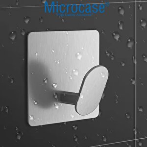 Microcase Yapışkanlı Paslanmaz Çelik Banyo Mutfak Eşya Havlu Vb Metal Askılık - Al5180 2 Adet