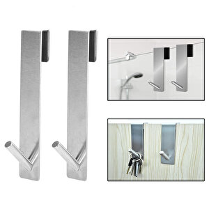 Taşınabilir  Paslanmaz Çelik Metal Banyo Duşakabin Mutfak Vb. Alanlar Için Dikey Askılık-al4836 2 Adet