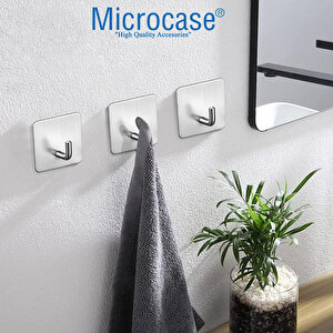 Microcase  Yapışkanlı  Paslanmaz Çelik Banyo Mutfak Eşya Havlu Vb Metal Askılık Kare Tasarım-al4936 1 Adet