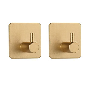 Microcase Yapışkanlı Metal Banyo Mutfak Eşya Havlu Vb. Ürün Askılığı Siyah  -al4619  2 Adet