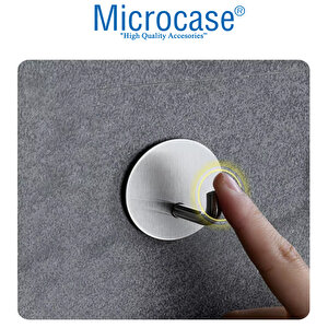 Microcase  Yapışkanlı  Paslanmaz Çelik Banyo Mutfak Eşya Havlu Vb Metal Askılık Yuvarlak Tasarım - Al4935 1 Adet