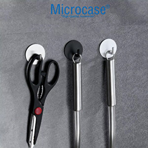 Microcase  Yapışkanlı  Paslanmaz Çelik Banyo Mutfak Eşya Havlu Vb Metal Askılık Yuvarlak Tasarım - Al4935 1 Adet