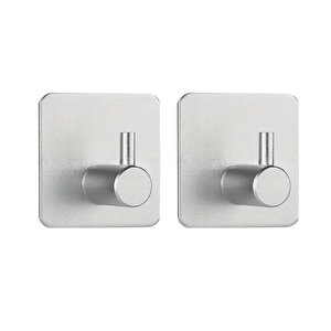 Yapışkanlı Metal Banyo Mutfak Eşya Havlu Vb. Ürün Askılığı Siyah  -al4619  2 Adet