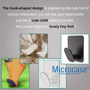 Microcase Yapışkanlı Paslanmaz Çelik Banyo Mutfak Eşya Havlu Vb Metal Askılık - Al5180 1 Adet