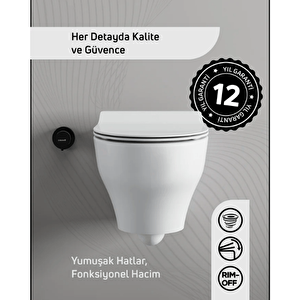 Ns323 Ness Vortex Asma Klozet Beyaz Kapak Dahil