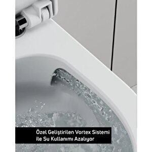 Ns323 Ness Vortex Asma Klozet Beyaz Kapak Dahil