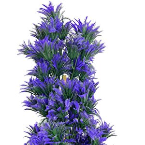 Yapay Çiçek Siyah Saksıda Mor Sıkas Ağacı 55cm