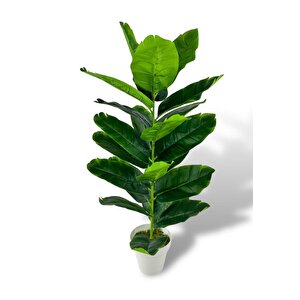 Yapay Çiçek Starliçe 80cm 23 Yapraklı Salon Çiçeği Beyaz Saksılı Yapay Bitki